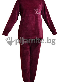 Дамска пижама - дълъг ръкав, плюш 51575