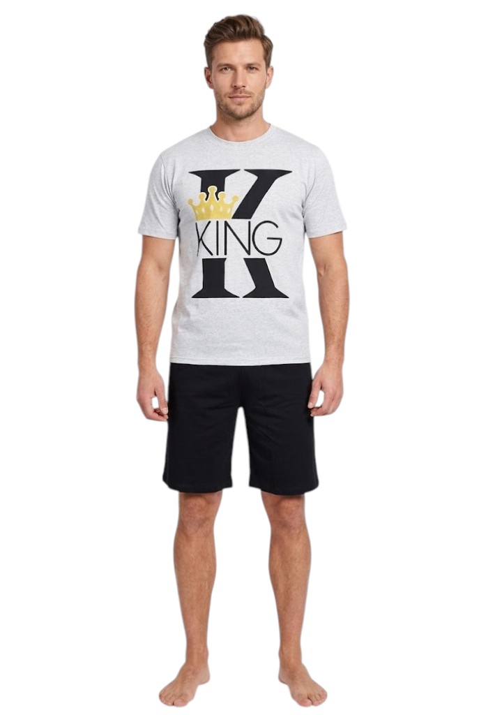 Мъжка пижама - къс ръкав, къс панталон King 12288