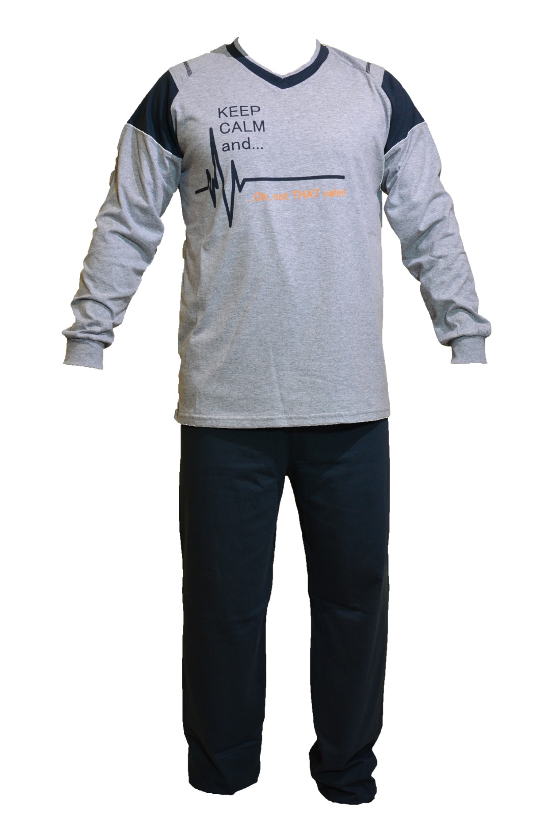 Мъжка пижама Братя Гьокови Keep Calm 6308